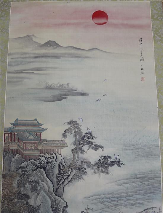 A Chinese scroll painting